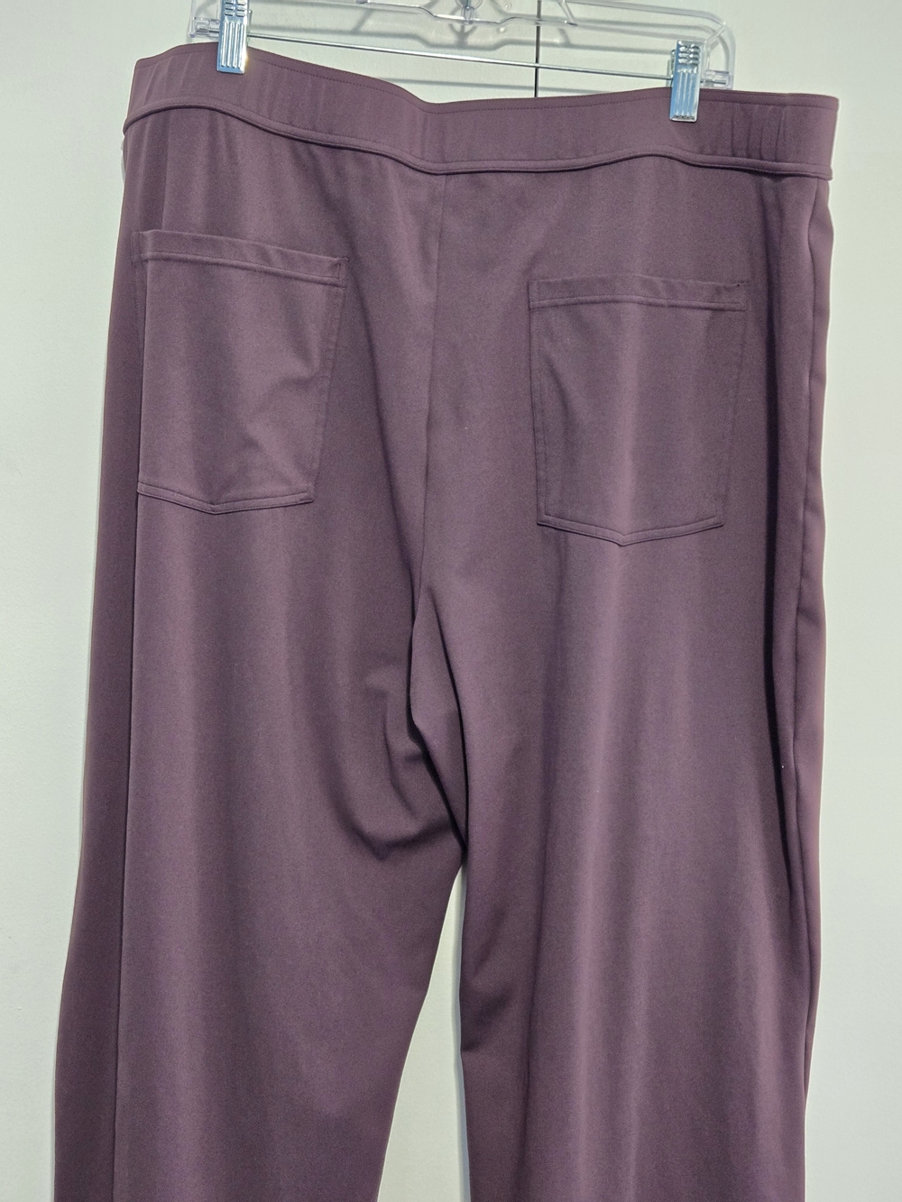 Halara 3X Wide Leg Pants Plum Button Front Stretch Lounge Trouser - Picture 5 of 6